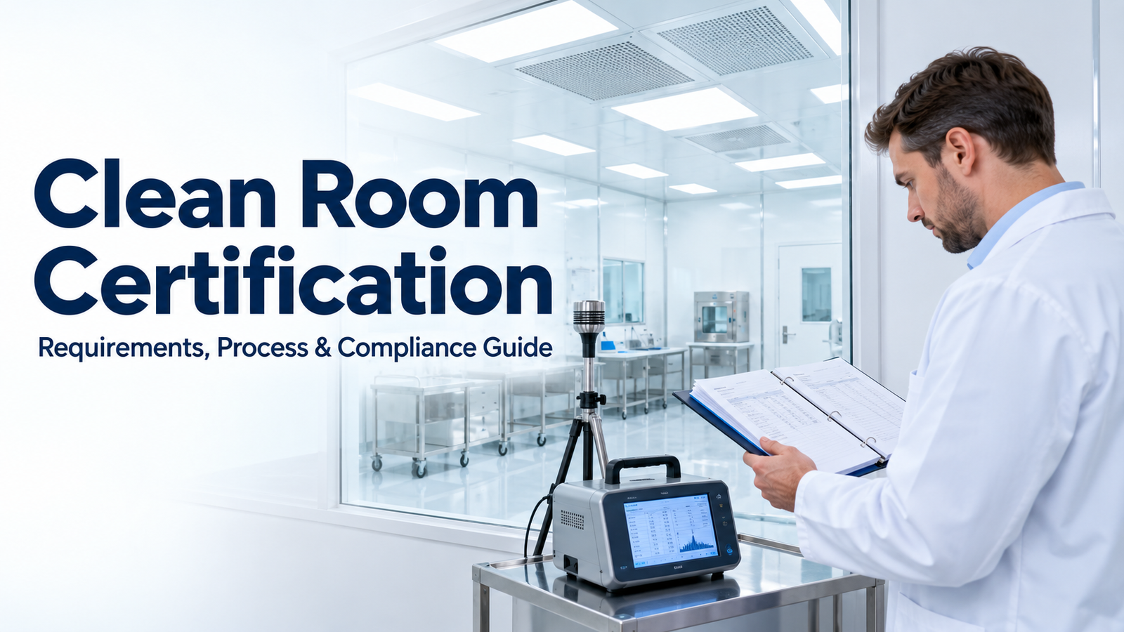 Clean room certification is accredited proof a cleanroom meets its ISO 14644 class. Learn the requirements, tests, process and how to get certified.