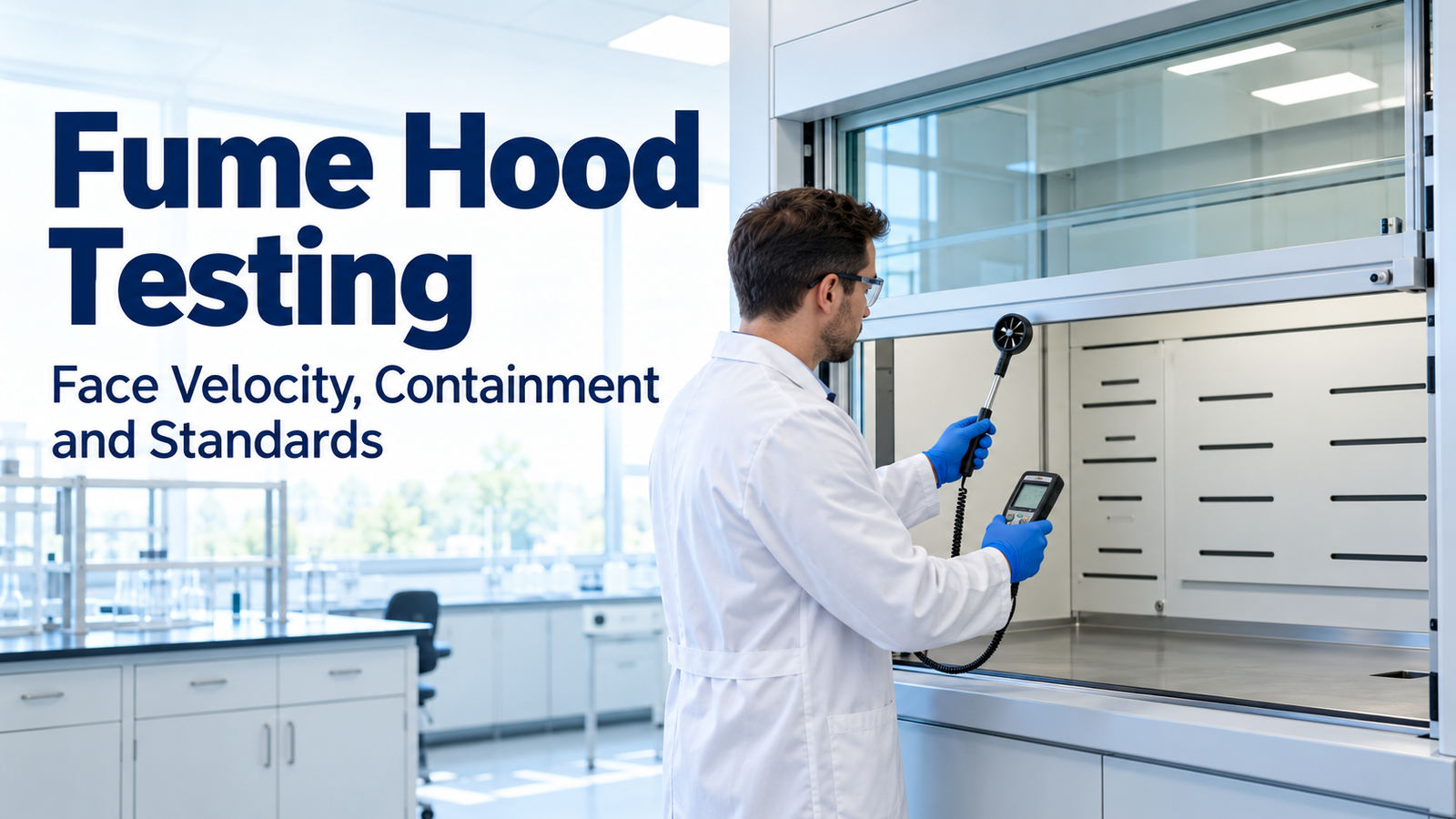 Fume hood testing measures face velocity, airflow and containment to keep laboratory fume hoods protecting staff from hazardous vapours. Learn the methods.