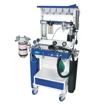 Anesthesia workstation calibration being carried out by a Vanavil Calibrations engineer