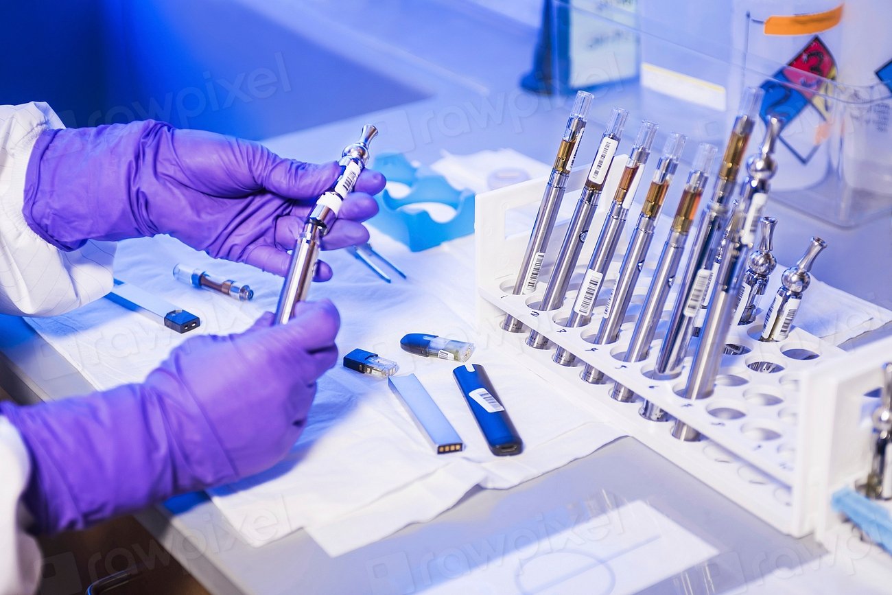 Clean room performance testing with a laboratory technician and instruments