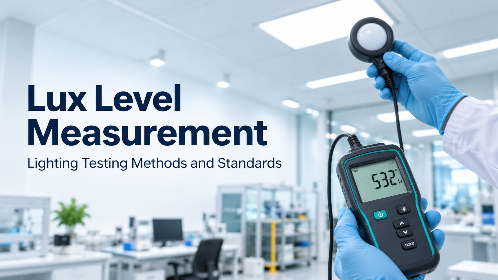 Lux level measurement checks lighting intensity in cleanrooms, labs and workspaces to confirm safe, adequate illumination for accurate, compliant work.