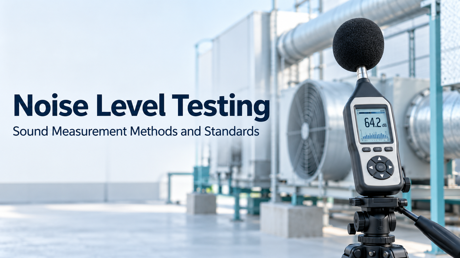 Noise level testing measures sound levels in workplaces, labs and plant rooms to protect hearing and confirm areas stay within occupational noise limits.