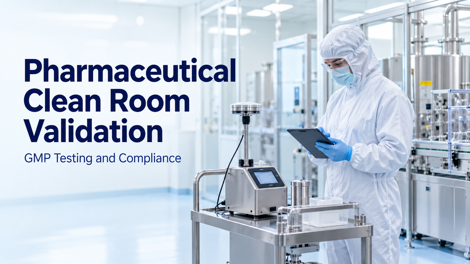 Pharmaceutical clean room validation proves a production cleanroom meets GMP and ISO 14644 for sterile and non-sterile manufacturing. See the key tests.